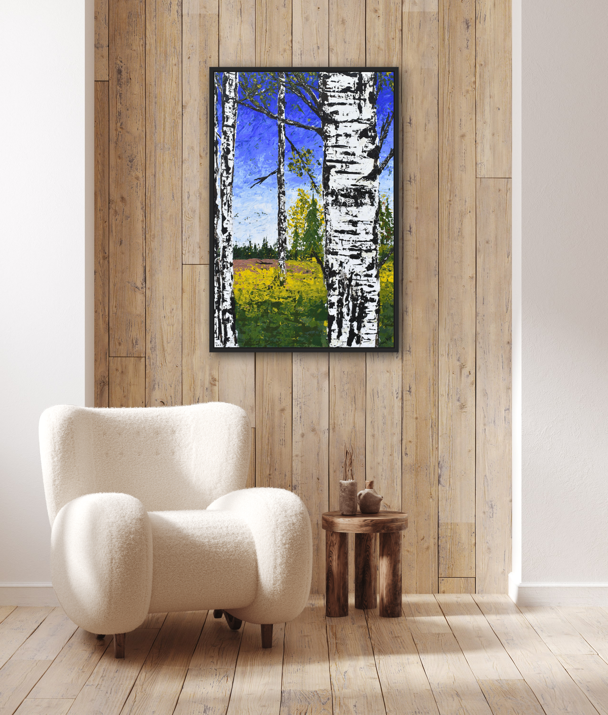 Canvas Print of an original painting &quot;Nikiski Birch: A Closer Look&quot; by Tracy Hansen