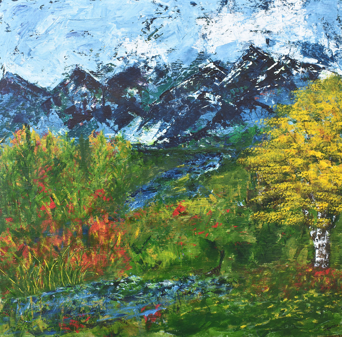 Canvas Print of an original painting &quot;Quiet Fall Day&quot; by Tracy Hansen