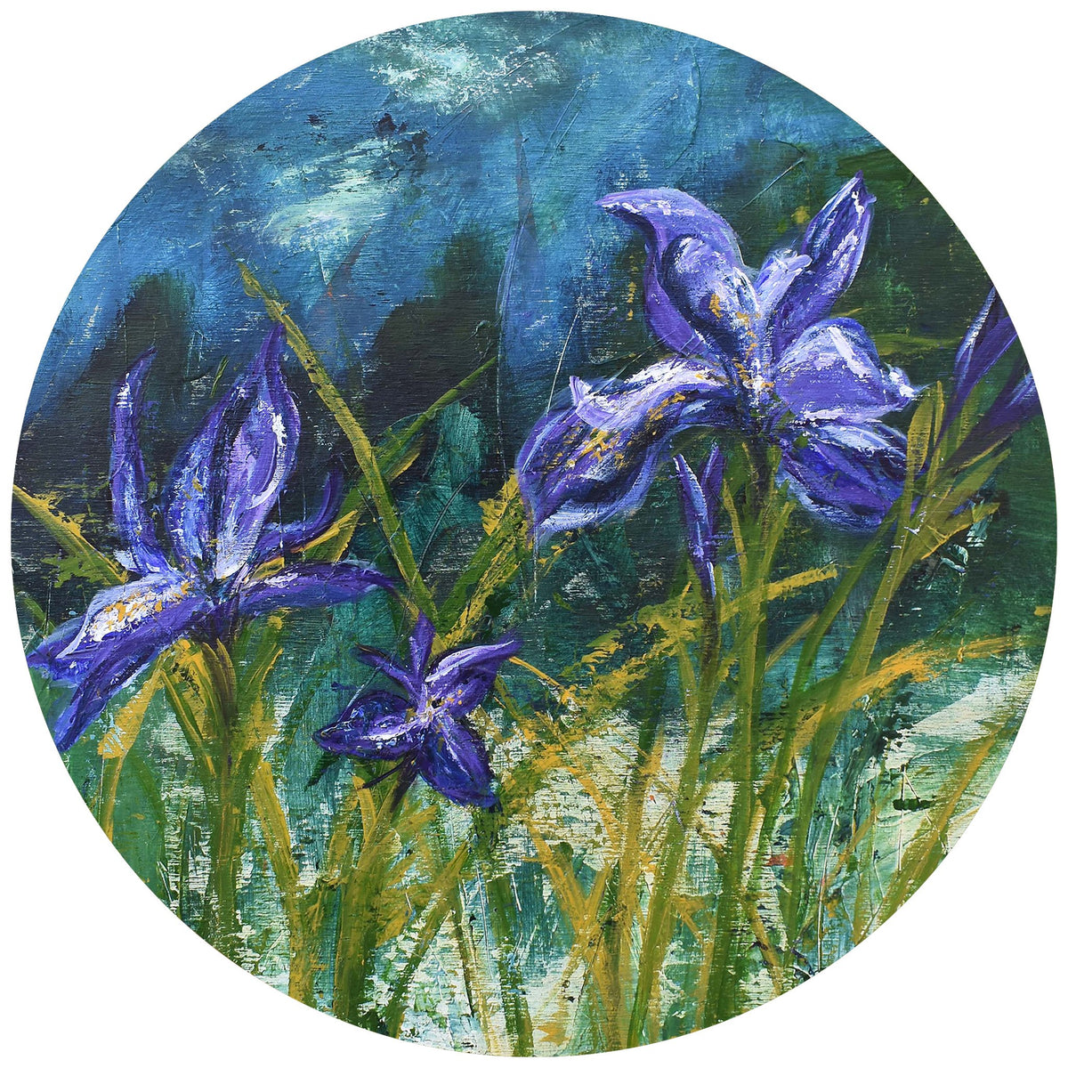 Print of an original painting &quot;Irises in the Summer&quot;
