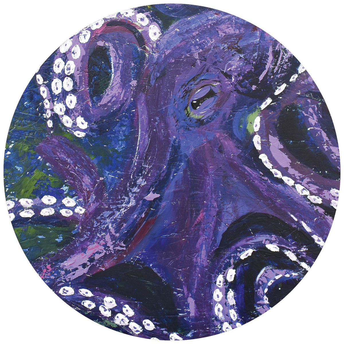 Print of an original painting &quot;Purple Mystic Octopus&quot; by Tracy Hansen
