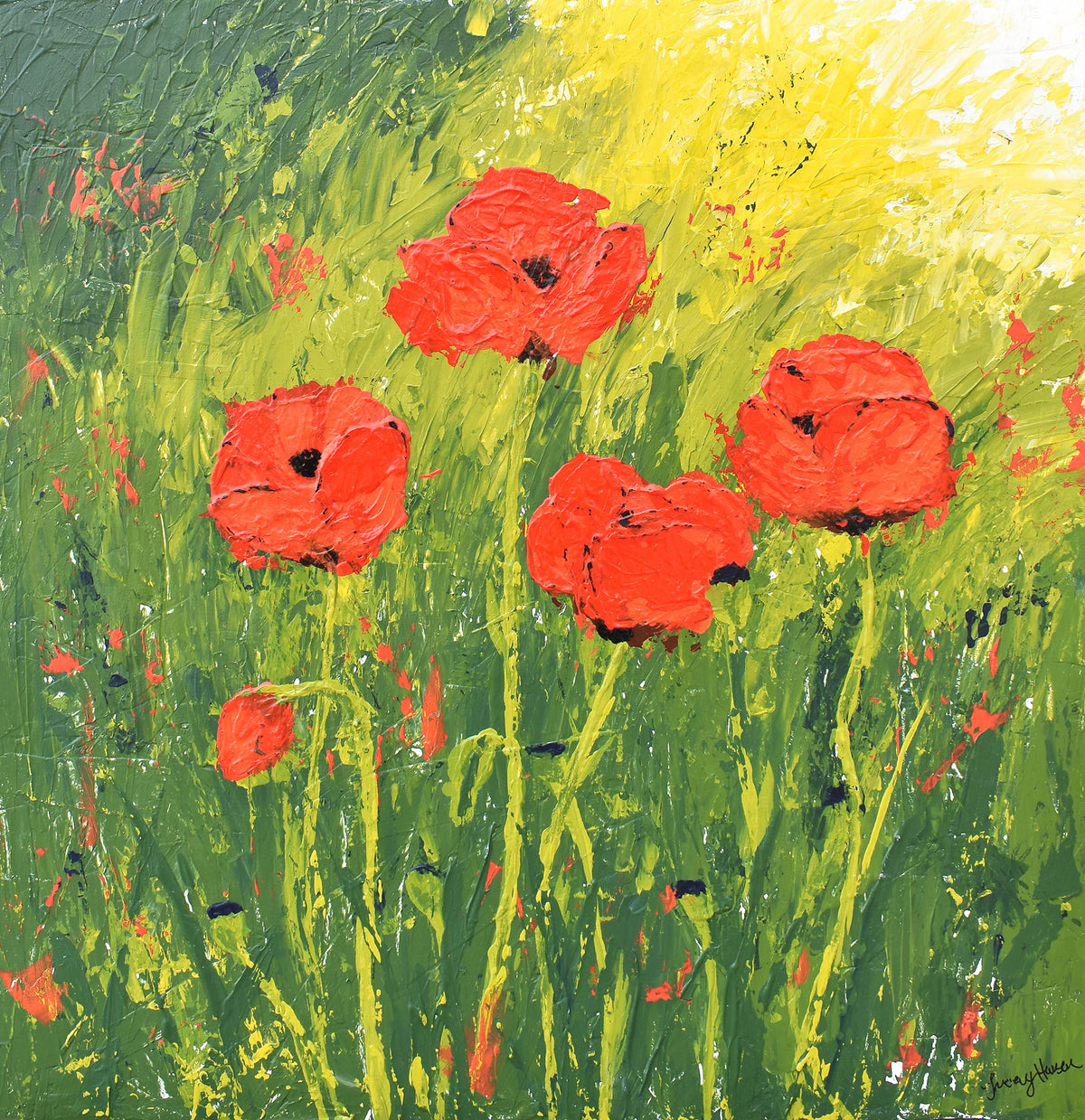 Canvas Print of an original painting &quot;Poppies&quot; by Tracy Hansen